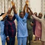 APC leaders and stakeholders in Isoko North Local Government Area during the meeting where Chief Frank Esiwo Ozue was adopted as the party’s consensus candidate for Isoko North Constituency II.