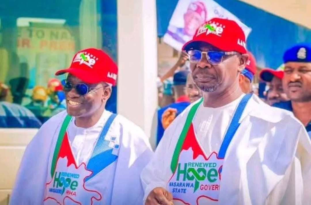Senator Ahmed Aliyu Wadada and Governor Abdullahi Sule of Nasarawa State