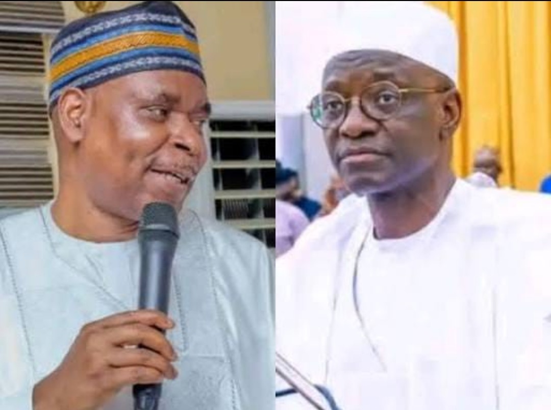 Former Inspector-General of Police, Mohammed Abubakar Adamu and APC governorship candidate, Senator Ahmed Wadada Aliyu.