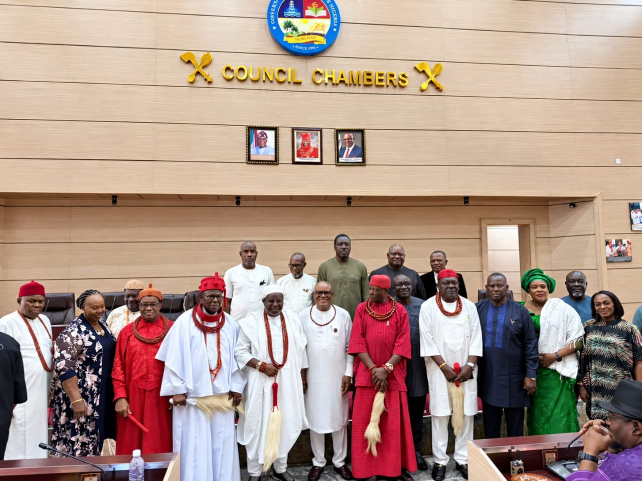 Funkekeme Solomon during Renewed Hope engagement with Delta traditional rulers