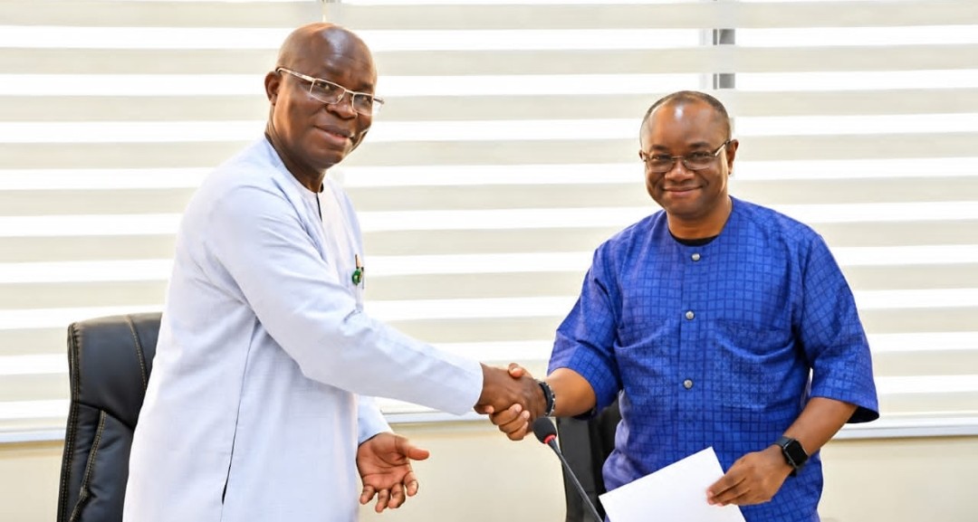 Officials of Dennis Osadebay University and the Brazil Alumni Association in Nigeria during the signing of the academic partnership MoU.