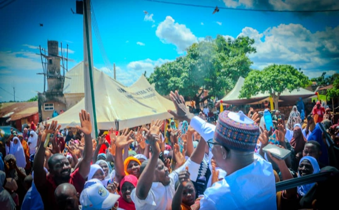 Balarabe Abdullahi during 2027 political mobilisation in Umaisha