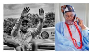 Kogi State Governor, HE Alh. Ahmed Usman Ododo (L), Chief Richard Asaje - Founder/Nat'l Coordinator, Like Minds Alliance Pressure Group (R)