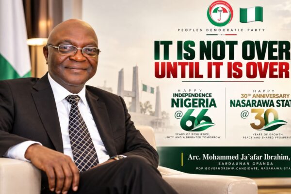 Peoples Democratic Party (PDP) governorship candidate in Nasarawa State, Arc. Mohammed Jafar Ibrahim