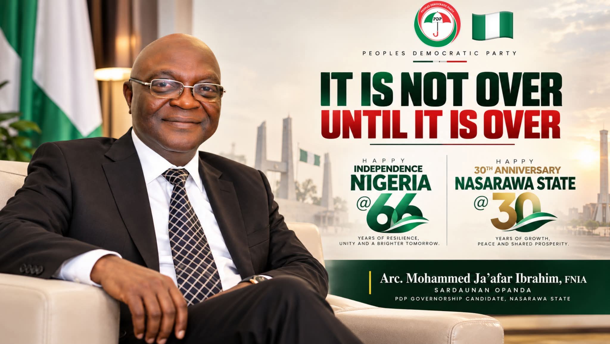 Peoples Democratic Party (PDP) governorship candidate in Nasarawa State, Arc. Mohammed Jafar Ibrahim