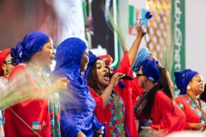 Betta Edu addressing APC women stakeholders in Abuja