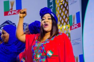 Betta Edu addressing APC women stakeholders in Abuja