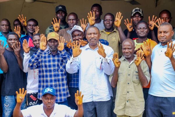 leader in Zone B of Kogi/Koton-Karfe Local Government Area of Kogi State, Barr. Muhammed Tanko Musa, popularly known as Barr MT Osuku with APC supporters from Zone B area of Kogi LG