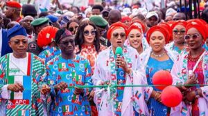 Fist Lady Oluremi Tinubu. Edo State Governor Monday Okpebholo, Kogi State Governor Ahmed Usman Ododo. Hon Betta Edu and host of APC stakeholders 